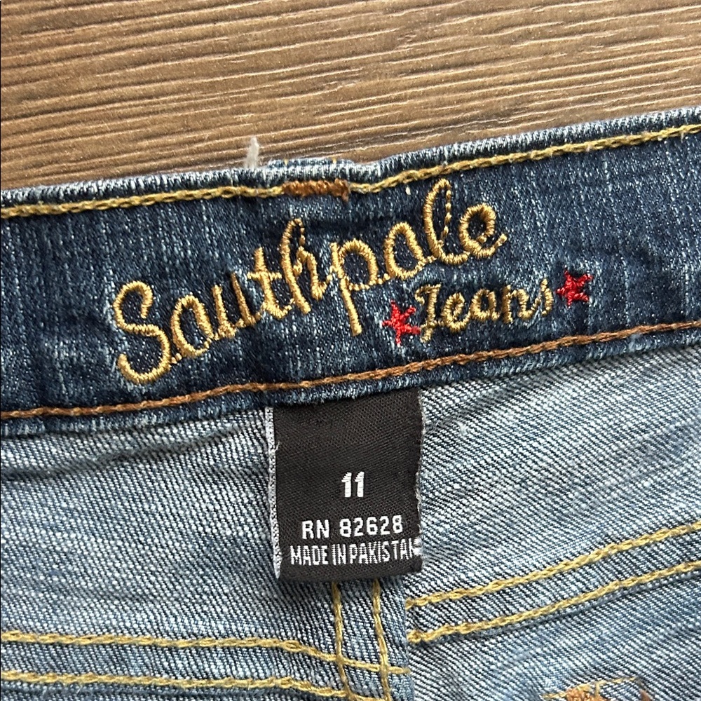 South Pole Y2K Women's Blue Flare Jeans !! Size 11 - Picture 6 of 9